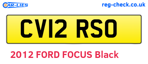 CV12RSO are the vehicle registration plates.