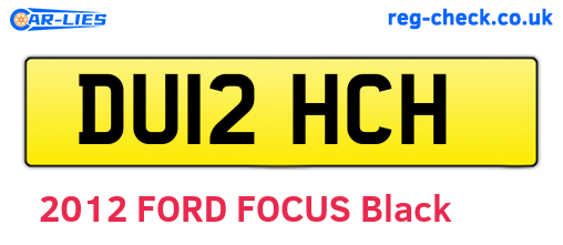 DU12HCH are the vehicle registration plates.
