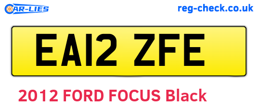 EA12ZFE are the vehicle registration plates.