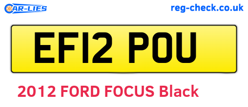 EF12POU are the vehicle registration plates.