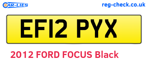 EF12PYX are the vehicle registration plates.