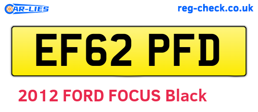 EF62PFD are the vehicle registration plates.