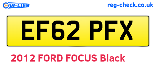 EF62PFX are the vehicle registration plates.