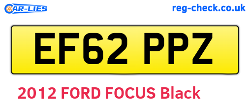 EF62PPZ are the vehicle registration plates.