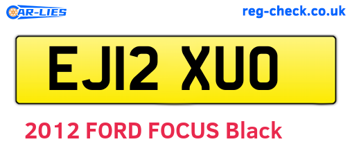 EJ12XUO are the vehicle registration plates.