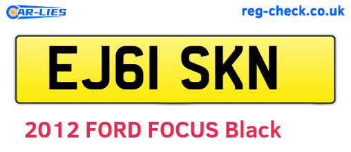 EJ61SKN are the vehicle registration plates.