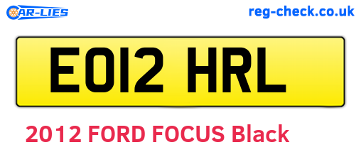 EO12HRL are the vehicle registration plates.