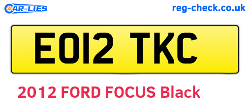 EO12TKC are the vehicle registration plates.