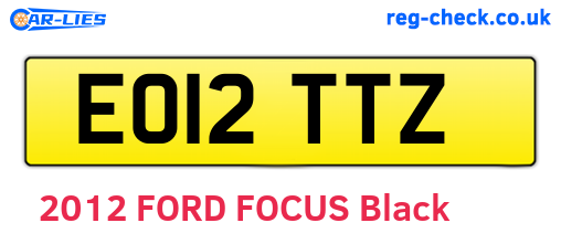 EO12TTZ are the vehicle registration plates.