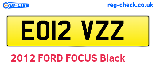 EO12VZZ are the vehicle registration plates.