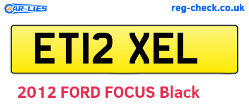 ET12XEL are the vehicle registration plates.