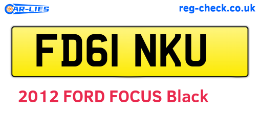 FD61NKU are the vehicle registration plates.