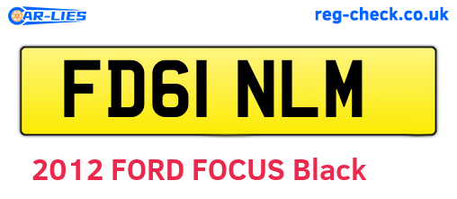 FD61NLM are the vehicle registration plates.
