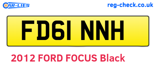 FD61NNH are the vehicle registration plates.