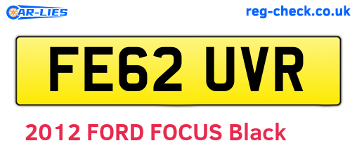 FE62UVR are the vehicle registration plates.
