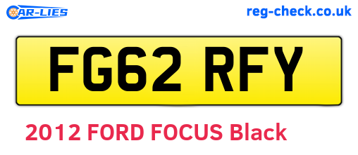 FG62RFY are the vehicle registration plates.
