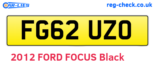 FG62UZO are the vehicle registration plates.