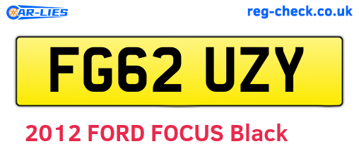 FG62UZY are the vehicle registration plates.