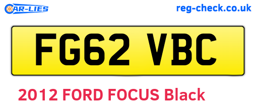 FG62VBC are the vehicle registration plates.