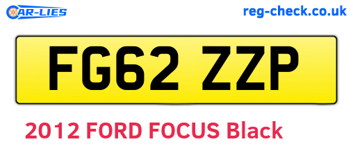 FG62ZZP are the vehicle registration plates.