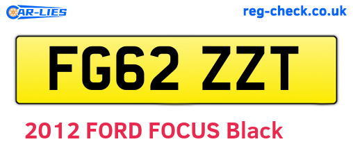 FG62ZZT are the vehicle registration plates.