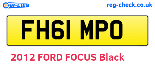 FH61MPO are the vehicle registration plates.