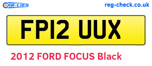 FP12UUX are the vehicle registration plates.