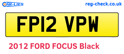 FP12VPW are the vehicle registration plates.