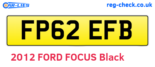 FP62EFB are the vehicle registration plates.