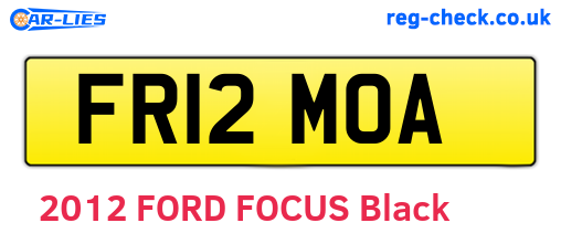 FR12MOA are the vehicle registration plates.