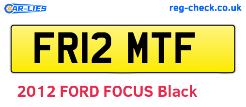 FR12MTF are the vehicle registration plates.