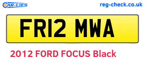 FR12MWA are the vehicle registration plates.