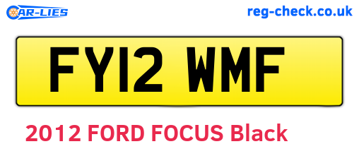 FY12WMF are the vehicle registration plates.