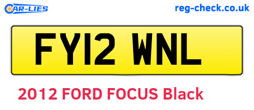 FY12WNL are the vehicle registration plates.