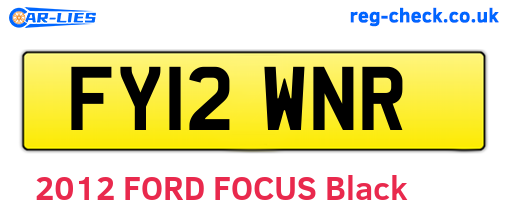 FY12WNR are the vehicle registration plates.