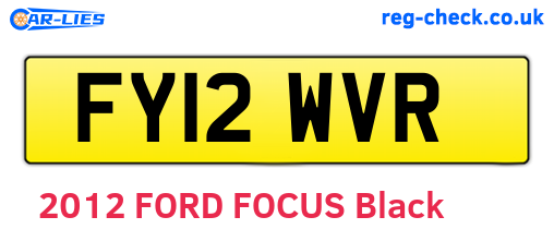FY12WVR are the vehicle registration plates.