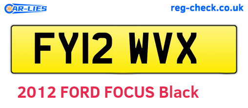 FY12WVX are the vehicle registration plates.