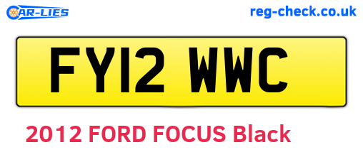 FY12WWC are the vehicle registration plates.