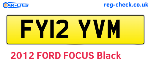 FY12YVM are the vehicle registration plates.