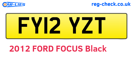 FY12YZT are the vehicle registration plates.
