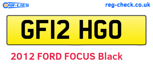 GF12HGO are the vehicle registration plates.