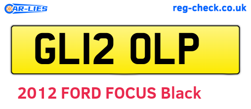 GL12OLP are the vehicle registration plates.