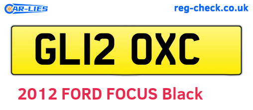 GL12OXC are the vehicle registration plates.