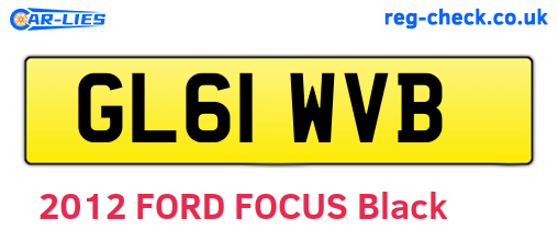 GL61WVB are the vehicle registration plates.