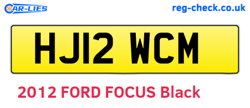 HJ12WCM are the vehicle registration plates.