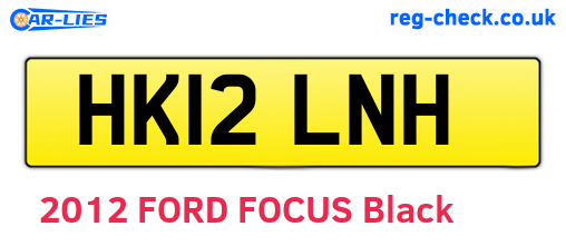 HK12LNH are the vehicle registration plates.