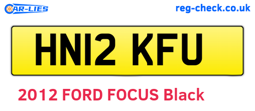 HN12KFU are the vehicle registration plates.