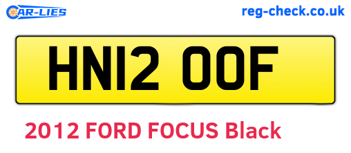 HN12OOF are the vehicle registration plates.