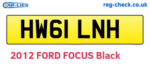 HW61LNH are the vehicle registration plates.