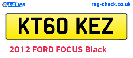 KT60KEZ are the vehicle registration plates.
